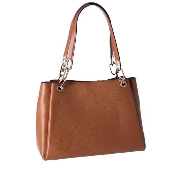 Michael Kors Trisha Large Triple Gusset Compartment Shoulder Bag Luggage Leather - Picture 8 of 8